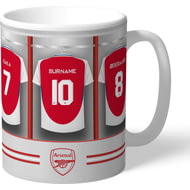 Personalised Arsenal FC Dressing Room Shirts Mug