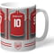Personalised Arsenal FC Dressing Room Shirts Mug