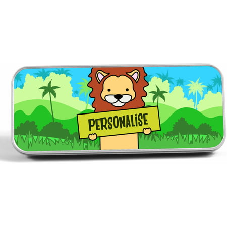 Personalised Kids Lion Pencil Tin