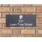 Personalised Rose Motif Natural Slate Sign Garden Plaque With Wall Fixings - 25x10cm