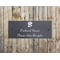Personalised Rose Motif Natural Slate Sign Garden Plaque With Wall Fixings - 25x10cm
