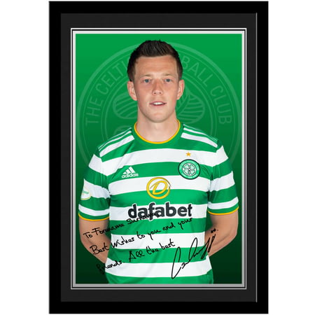 Personalised Celtic FC McGregor Autograph Player Photo Framed Print