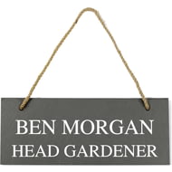 Personalised Hanging Rectangle Slate Plaque Sign - 25x10cm - Outdoor Garden Shed Sign