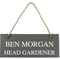 Personalised Engraved Hanging Rectangle Slate Plaque Sign - 25x10cm