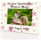 Personalised Pink Stars Pattern 6x4" Wooden Landscape Photo Frame