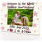 Personalised Pink Stars Pattern 6x4" Wooden Landscape Photo Frame
