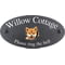 Personalised Shiba Inu Dog Motif Oval Slate House Sign Plaque 25x13cm