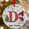 Personalised Snowman Initial A Ceramic Christmas Tree Decoration - 7cm