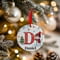 Personalised Snowman Initial A Ceramic Christmas Tree Decoration - 7cm