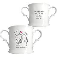 Personalised Chilli & Bubbles To Have & To Hold Loving Cup