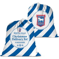 Personalised Ipswich Town FC FC Christmas Delivery Large Fabric Santa Sack