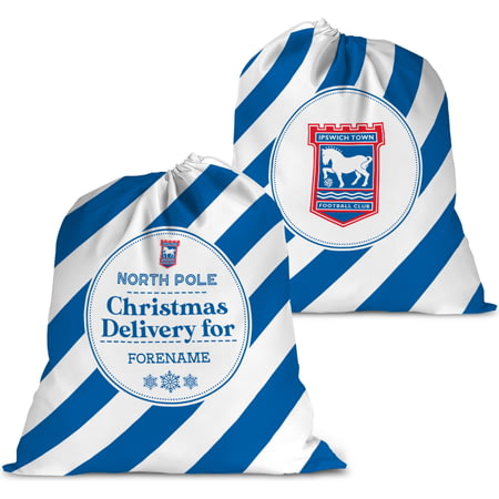 Personalised Ipswich Town FC FC Christmas Delivery Large Fabric Santa Sack