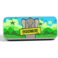 Personalised Kids Elephant Pencil Tin