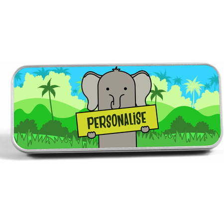 Personalised Kids Elephant Pencil Tin