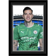 Personalised Manchester City FC Ederson Autograph A4 Framed Player Photo