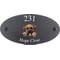 Personalised Mastiff Dog Motif Oval Slate House Sign Plaque 25x13cm
