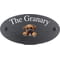 Personalised Mastiff Dog Motif Oval Slate House Sign Plaque 25x13cm