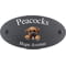 Personalised Mastiff Dog Motif Oval Slate House Sign Plaque 25x13cm