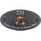 Personalised Mastiff Dog Motif Oval Slate House Sign Plaque 25x13cm