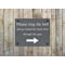 Personalised Right Arrow Below Motif Slate Plaque/Sign With Wall Fixings - 25x20cm - Garden, Shed