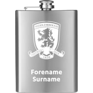 Personalised Middlesbrough FC Crest Hip Flask