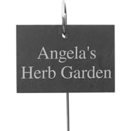 Personalised Outdoor Garden Slate Sign with Metal Stake Hanger - 13x10cm