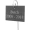 Personalised Outdoor Garden Slate Sign with Metal Stake Hanger - 13x10cm