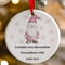 Personalised Pink Christmas Gonk Gnome Ceramic Hanging Tree Decoration - 7cm