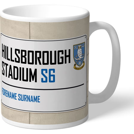 Personalised Sheffield Wednesday FC Hillsborough Stadium Street Sign Mug