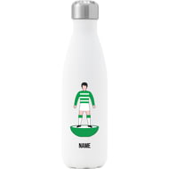 Personalised Celtic Player Figure Insulated Water Bottle - 500ml - White