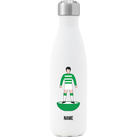 Personalised Celtic Player Figure Insulated Water Bottle - 500ml - White