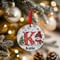 Personalised Snowman Initial A Ceramic Christmas Tree Decoration - 7cm