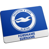 Personalised Brighton & Hove Albion FC Bold Crest Mouse Mat