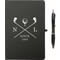 Personalised Golf Clubs Black Notebook & Ballpoint Pen