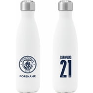 Personalised Manchester City FC Premier League Champions 2021 Insulated Water Bottle