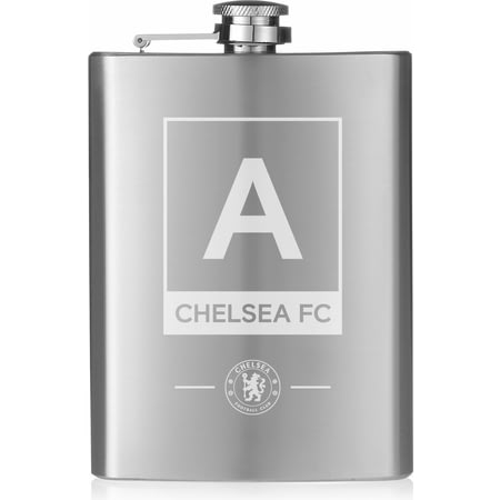 Personalised Chelsea FC Monogram Hip Flask