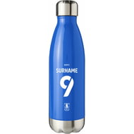 Personalised Sheffield Wednesday FC Back Of Shirt Blue Insulated Water Bottle