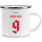 Personalised Arsenal FC Back Of Shirt Enamel Camping Mug