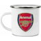 Personalised Arsenal FC Back Of Shirt Enamel Camping Mug