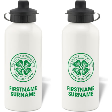 Personalised Celtic Football Bold Crest Sports Water Bottle - 600ml Bottle