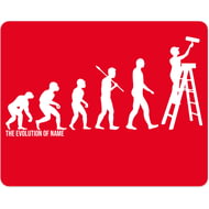 Personalised Evolution Mouse Mat For Painter And Decorators