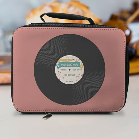 Personalised Vinyl Record Jazz Personalised Lunch Bag - Black