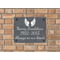Personalised Angel Wings Slate Plaque/Sign With Wall Fixings - 25x20cm - Garden, Shed, Memorial Sign
