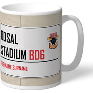 Personalised Bradford Bulls Odsal Stadium Street Sign Mug