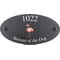 Personalised Flamingo Bird Motif Oval Slate House Sign Plaque 25x13cm