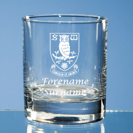Personalised Sheffield Wednesday FC Crest Whisky Glass