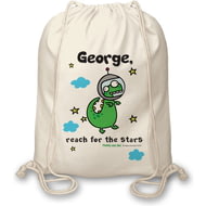 Personalised Cosmic Dinosaur Drawstring Bag