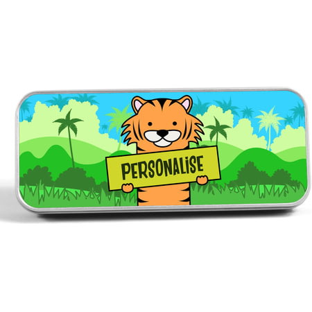 Personalised Kids Tiger Pencil Tin