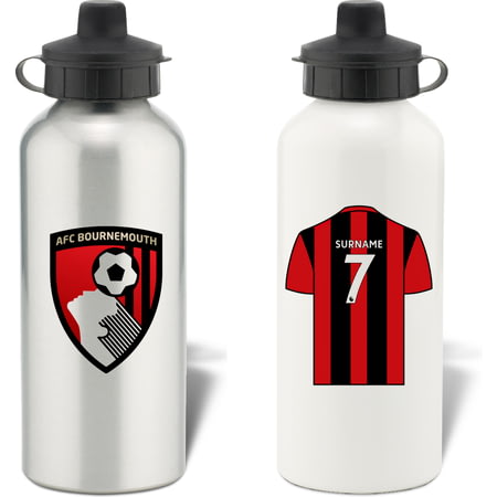 Personalised AFC Bournemouth Shirt Aluminium Sports Water Bottle