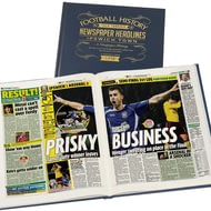 Personalised Ipswich Football Newspaper Book - A3 Leather Cover